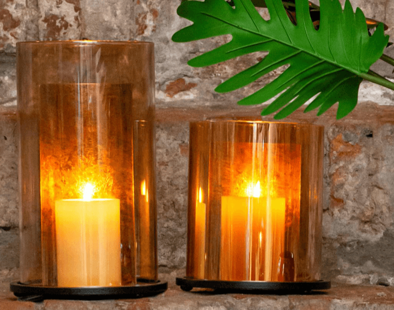 Ramazan Lykt m/ gyldent glass