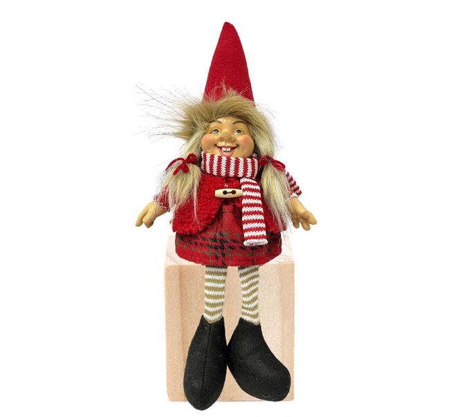 Hovedbilde Glad nissejente, sittende